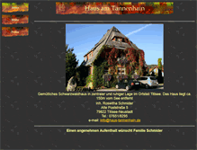 Tablet Screenshot of haus-tannenhain.de